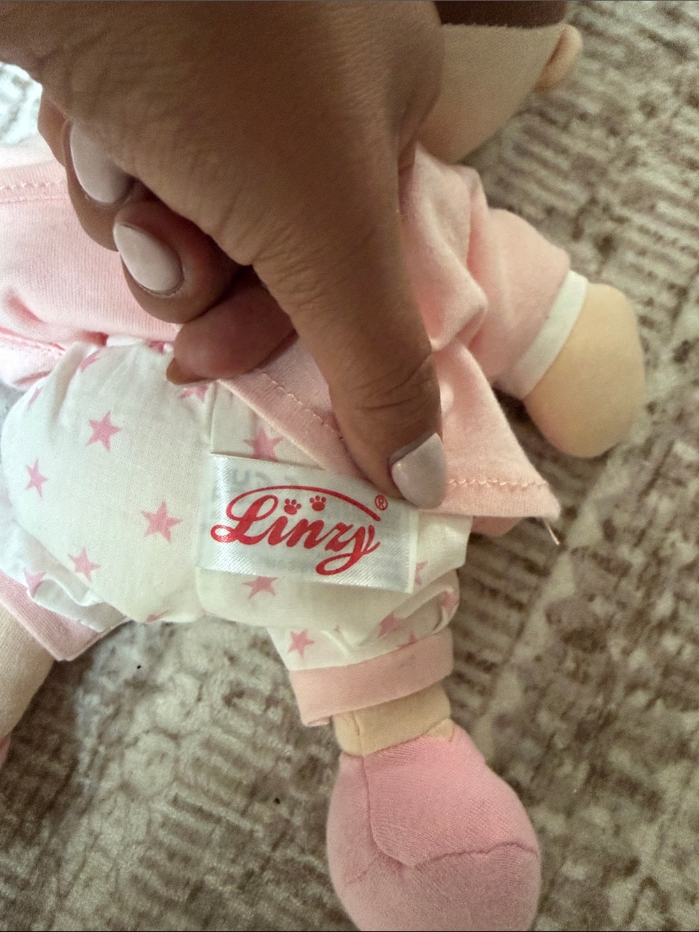 Plush Baby Doll in Pink Outfit with Bow - Soft Cuddly Toy - Picture 2 of 4